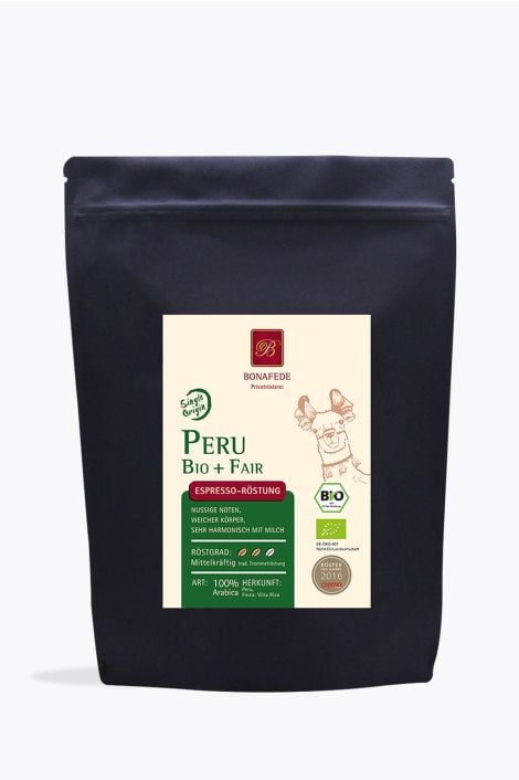 Bonafede Peru Bio und fair Espresso 500g
