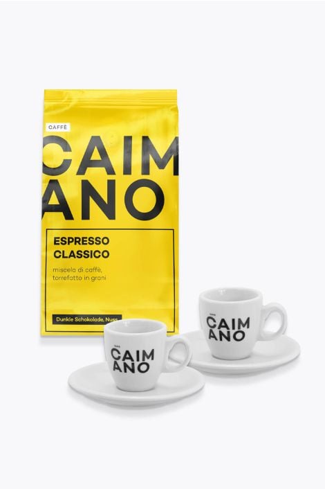 Caffè Caimano Espresso Classico 1kg & 2 Espressotassen zum Aktionspreis