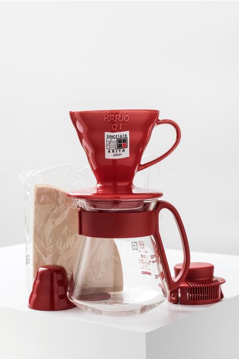 Hario Dripper & Pot (Red)