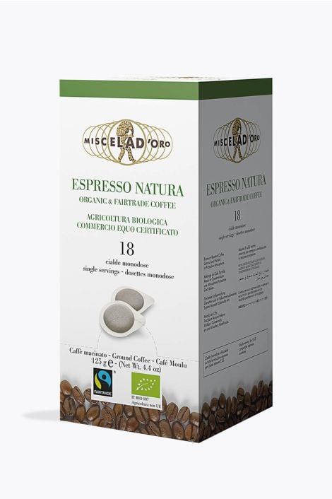 Miscela D'Oro Espresso Natura Bio 18 E.S.E. Pads