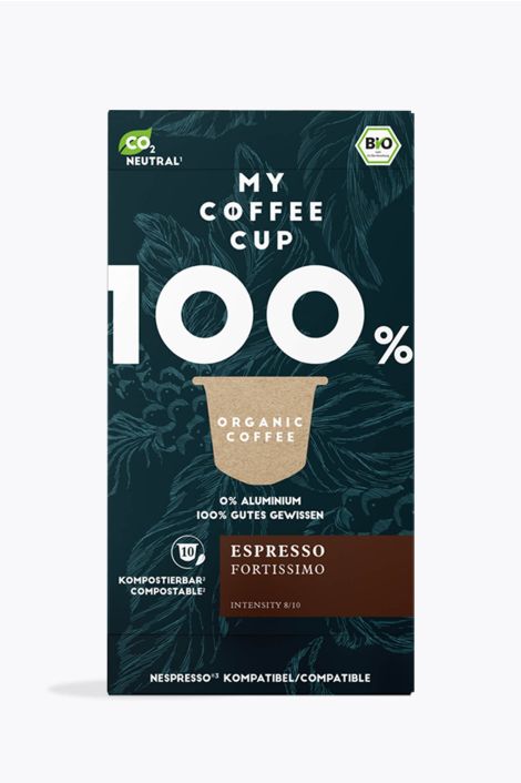 My Coffee Cup Espresso Fortissimo Bio 10 Kapseln Nespresso® kompatibel