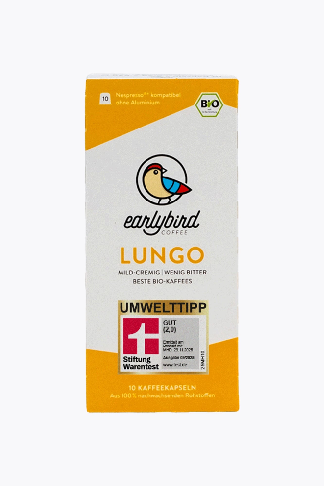 earlybird coffee Lungo Bio 10 Kapseln Nespresso® kompatibel