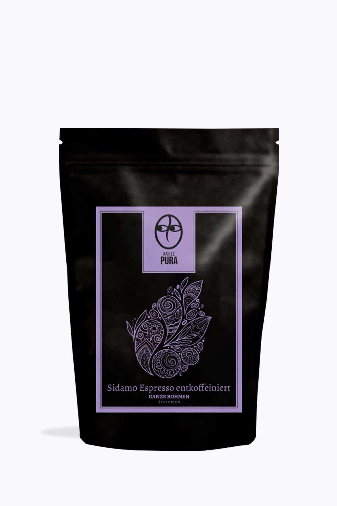 Koffie Pura Sidamo Espresso Bio Decafé 250g