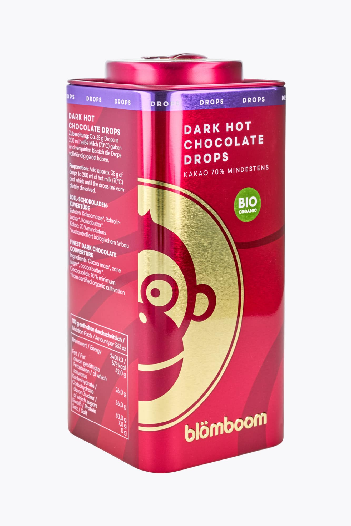 Blömboom Dark Hot Chocolate Drops Bio 200g
