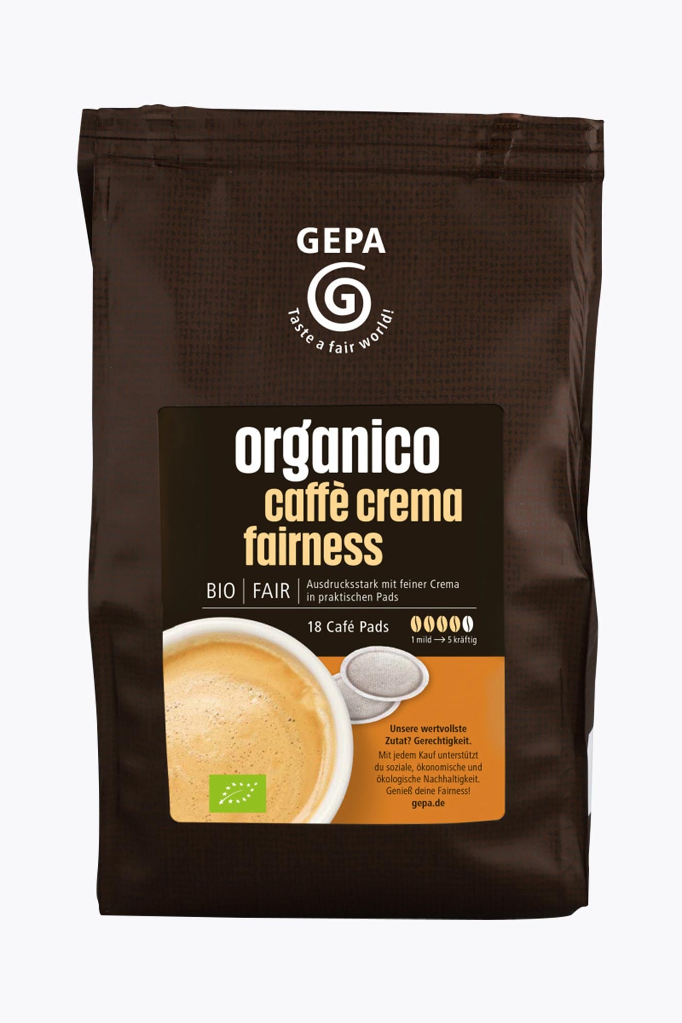 GEPA Bio Caffè Crema Fairness 18 pads Senseo® compatibel