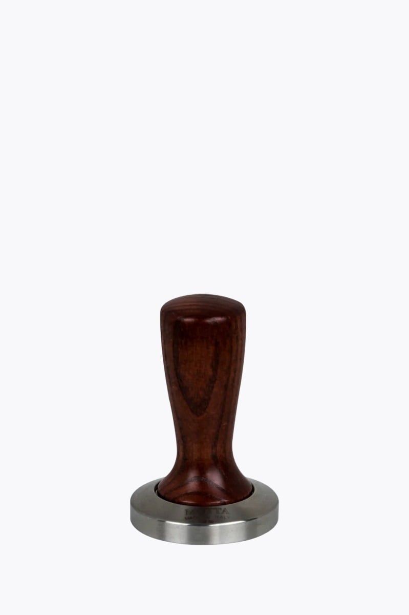 Motta Tamper Slim vlak 58mm roestvrij staal en hout