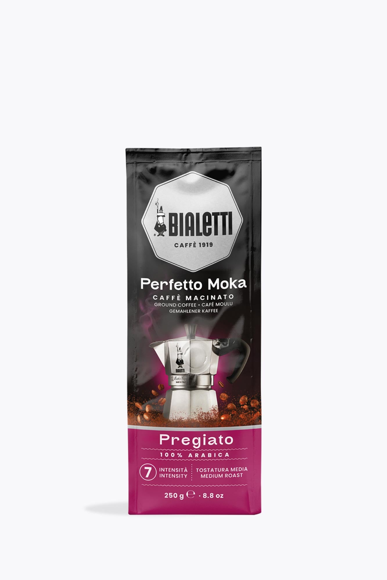 Bialetti Perfetto Moka Pregiato 250g gemalen