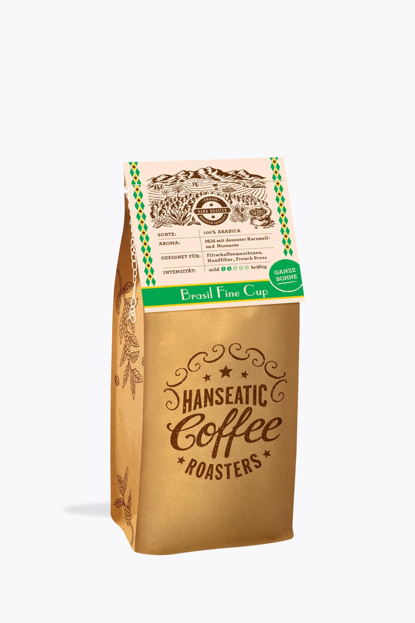 Hanseatic Coffee Roasters Brasil Fine Cup 250g gemalen