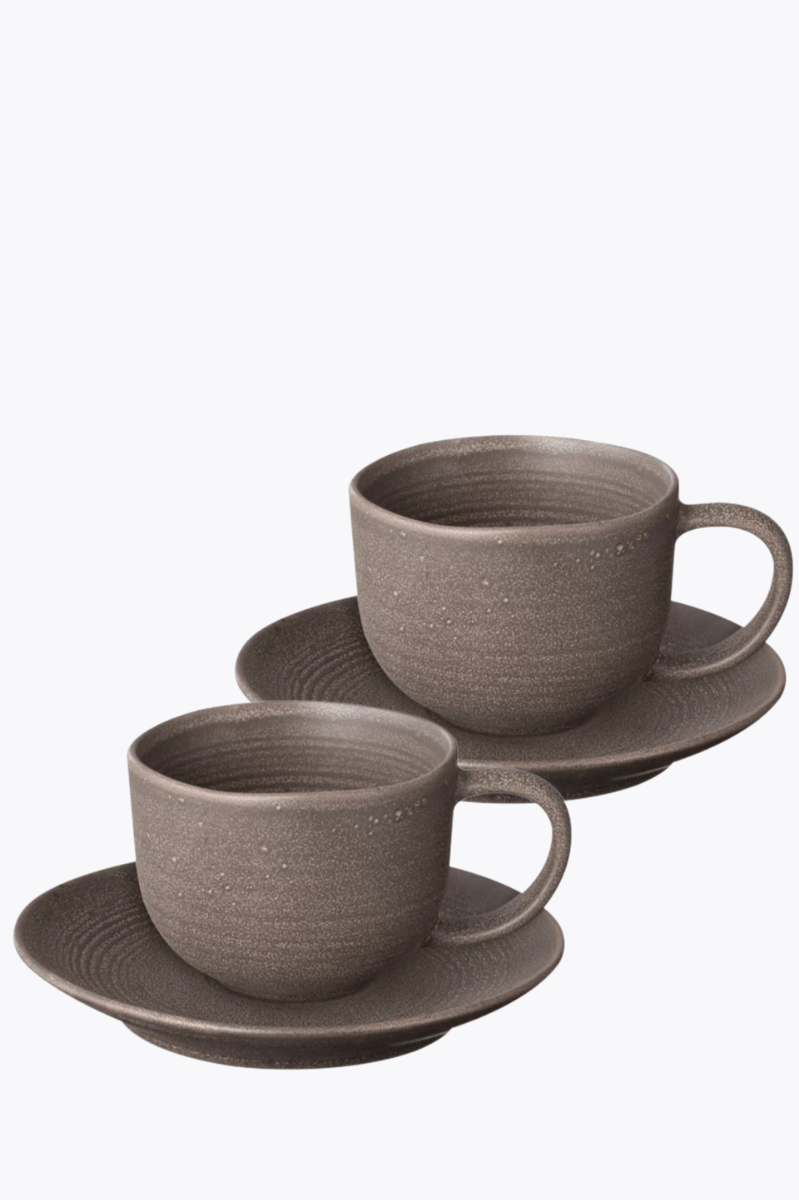 Blomus Kumi Becher | Braun | 2er Set | Keramik Tassen 190 ml