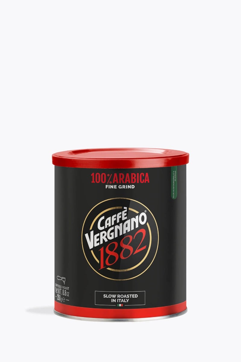 Caffè Vergnano Arabica 100% Espresso 250g blik gemalen