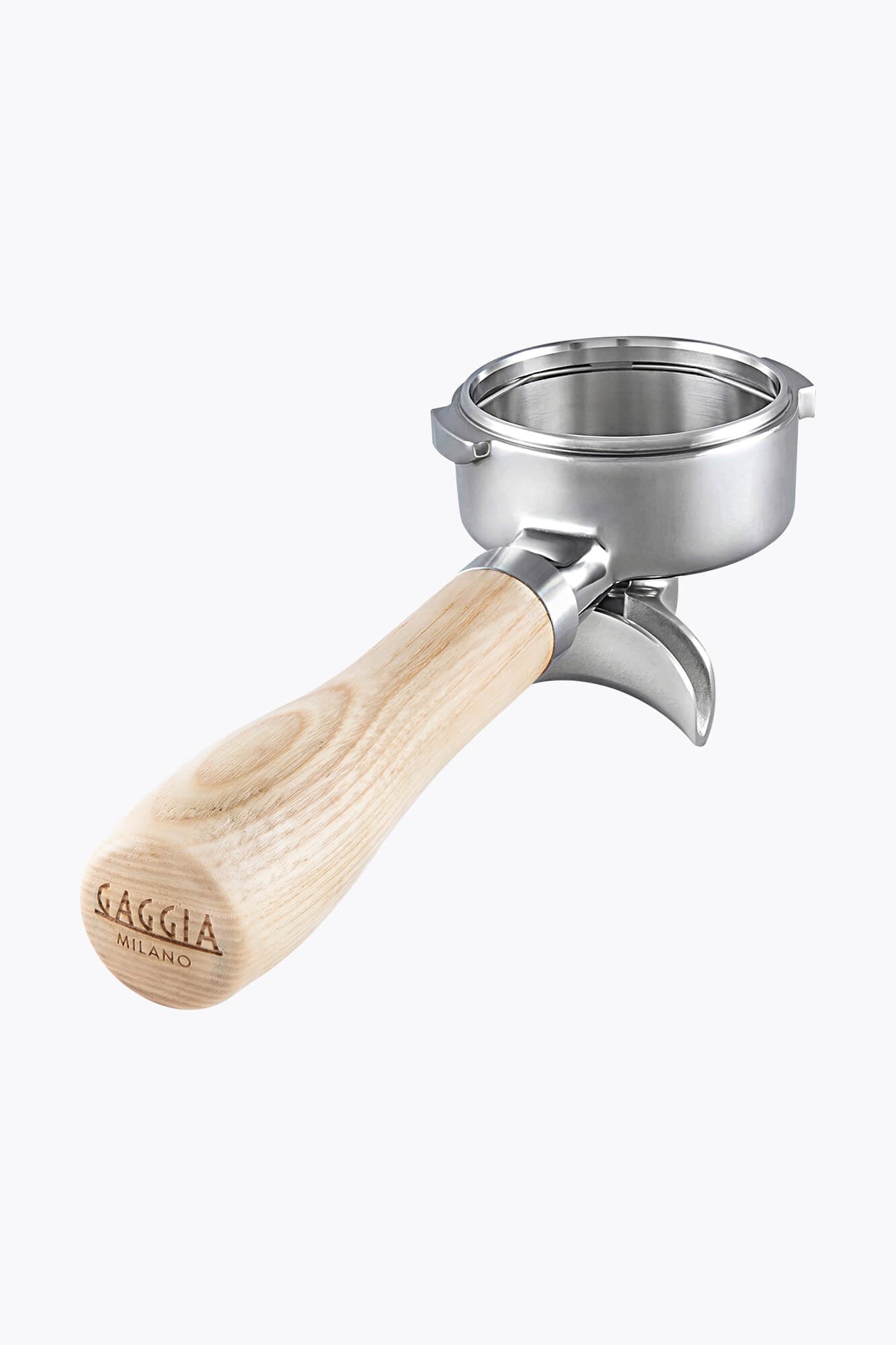 Gaggia roestvrijstalen piston met handgreep van essenhout 58mm