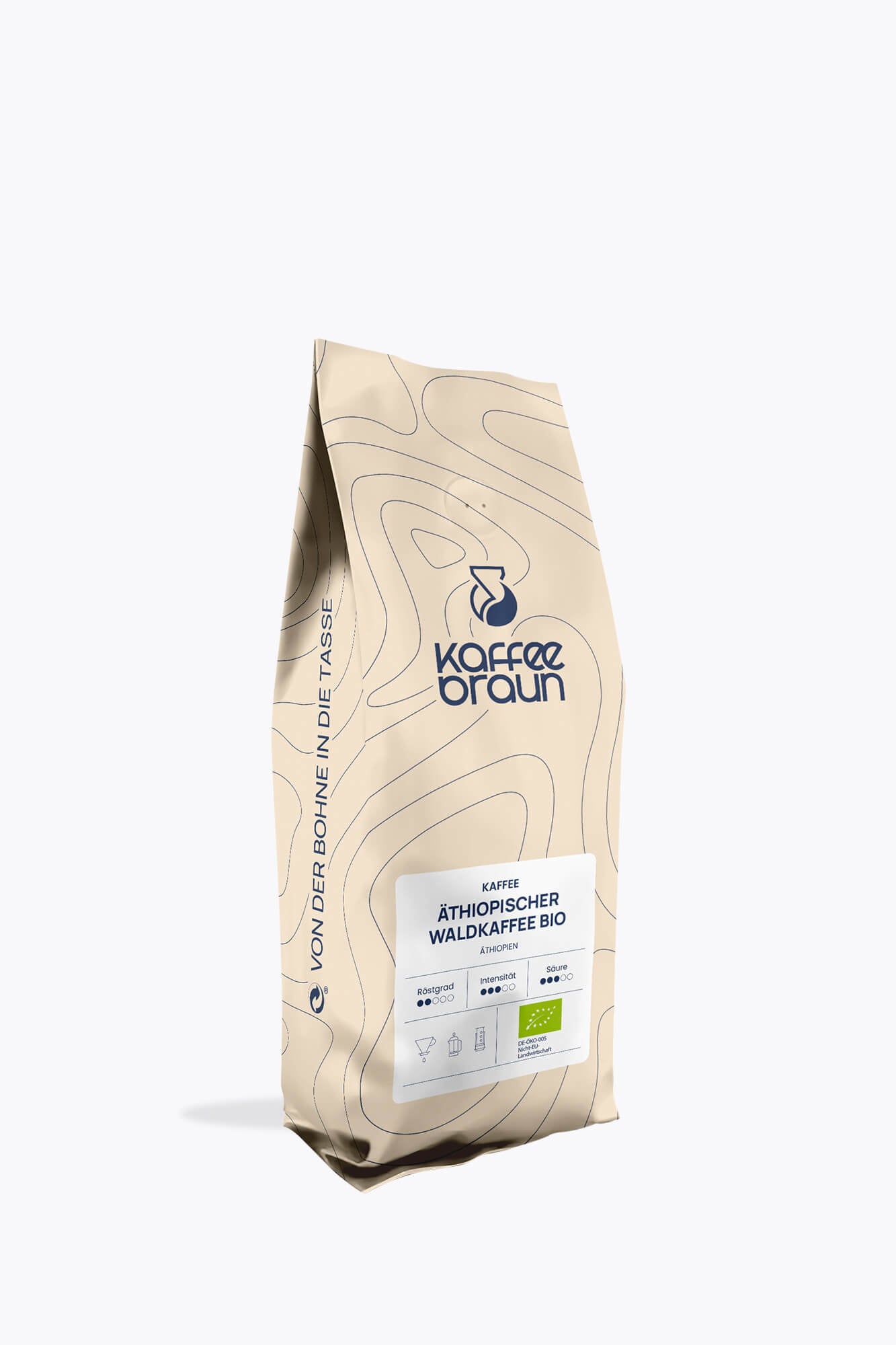 Kaffee Braun Ethiopische boskoffie biologisch 250g gemalen