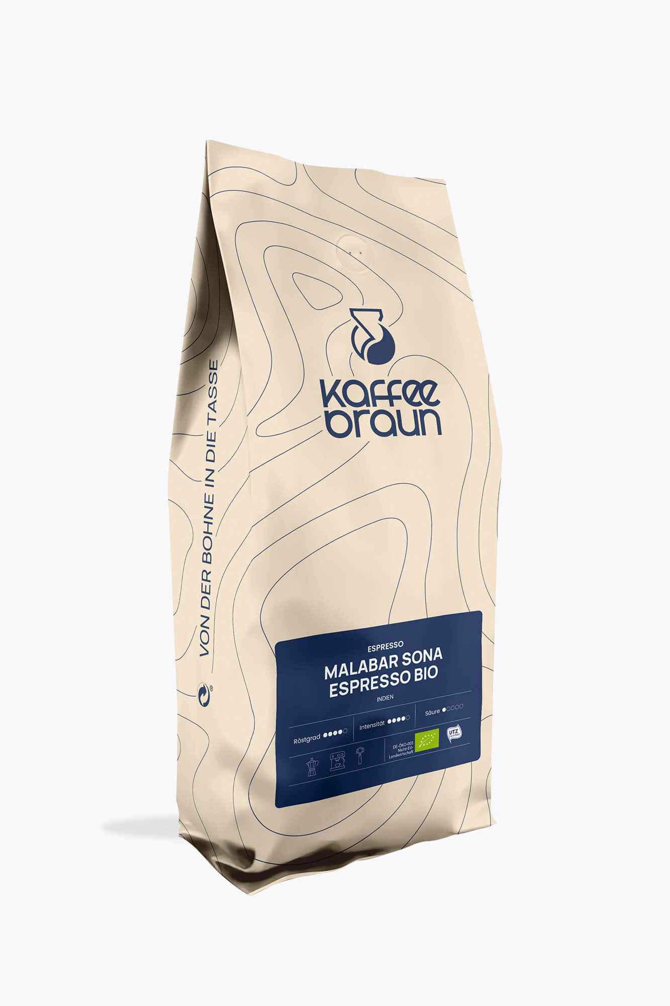 Kaffee Braun Espresso Malabar Sona Bio 1kg