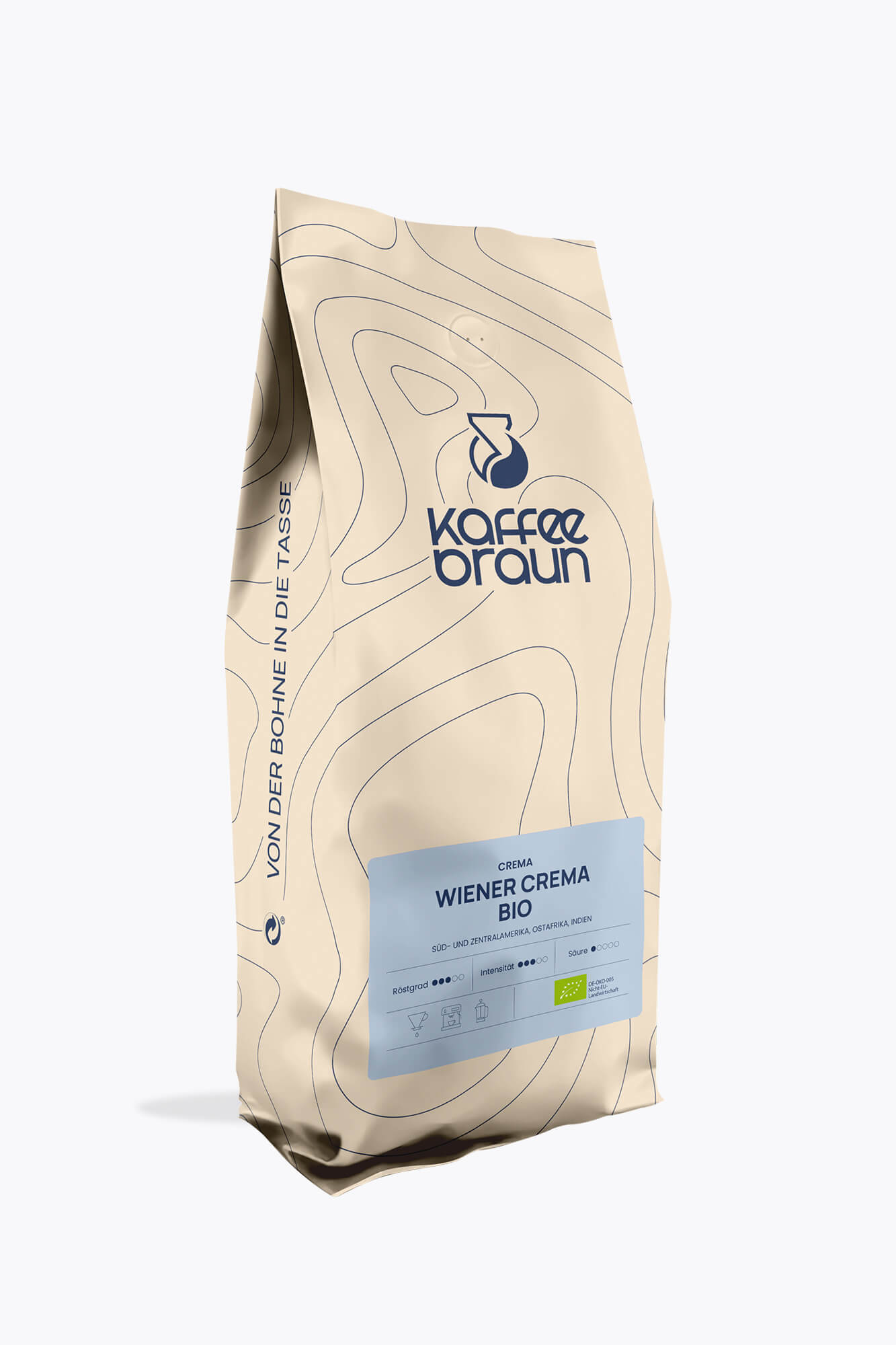 Kaffee Braun Wiener Crema Biologisch 1kg