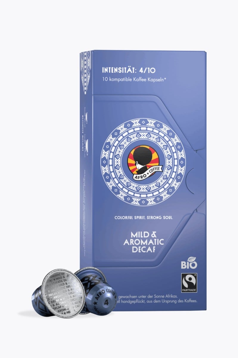 Afro Coffee Mild & Aromatic Decaf Bio 10 capsules Nespresso® compatibel